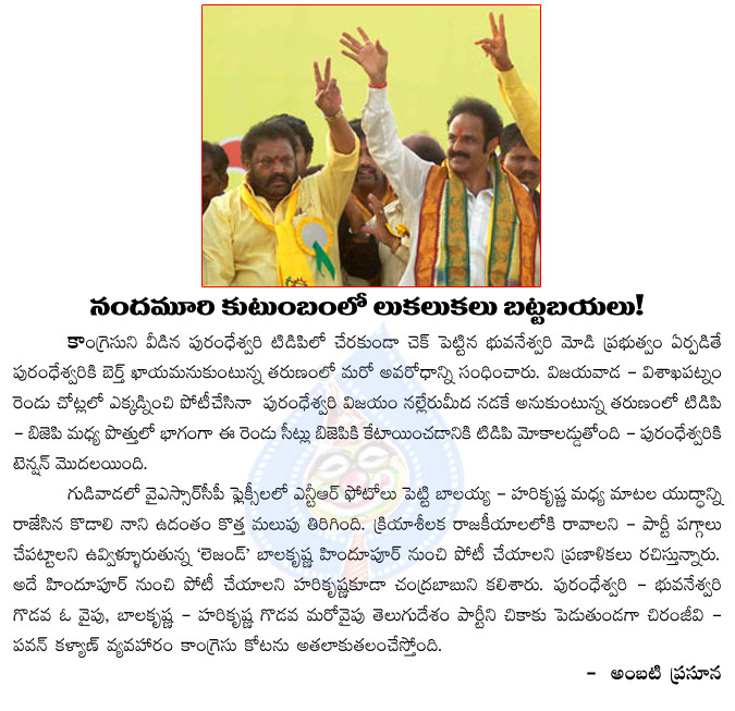 nandamuri family,tdp,differences in nandamuri family,chandrababu naidu,harikrishna vs balakrishna,bhuvaneswari,purandeswari  nandamuri family, tdp, differences in nandamuri family, chandrababu naidu, harikrishna vs balakrishna, bhuvaneswari, purandeswari